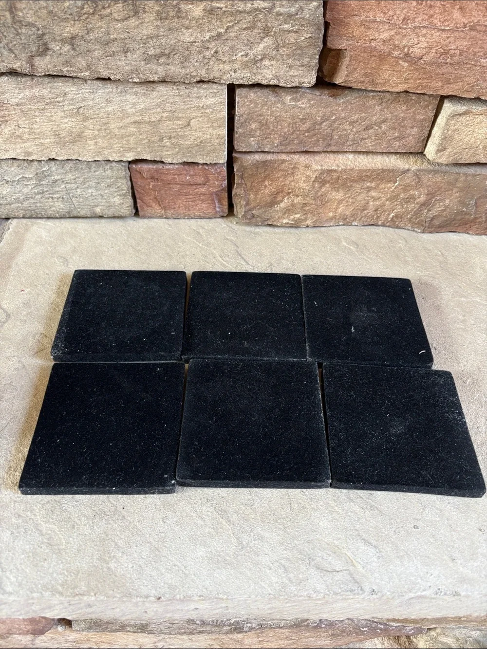 Vintage brass shell coaster holder with coasters